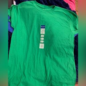 Gildan 2- pk YOUTH LARGE plain t shirts unisex new